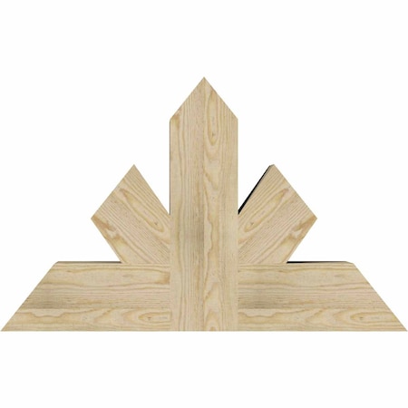 Ekena Millwork Saratoga Rough Sawn Timber Gable Bracket, Douglas Fir, 36"W x 23"H x 6"D x 6"F, 15/12 Pitch GBW036X23X0606SAR00RDF